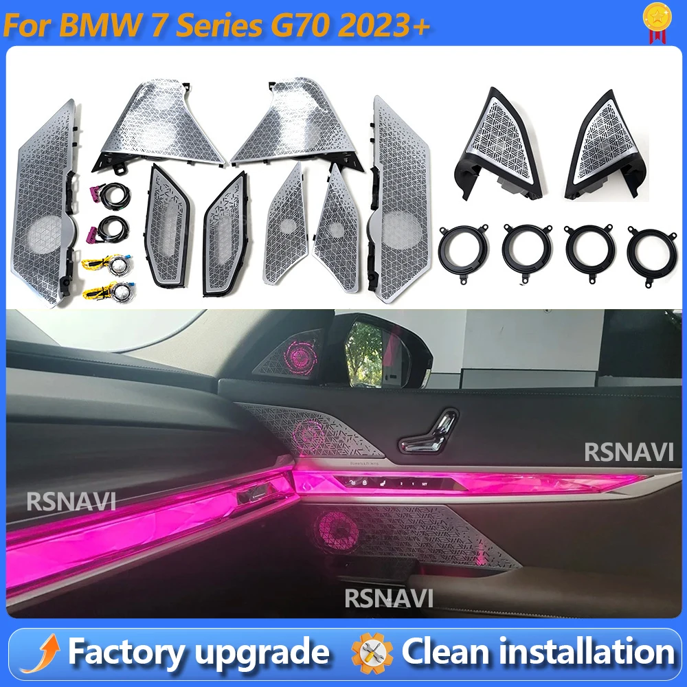 

Ambient Light Speaker Cover Ambient Light for BMW 7 Series G70 2023+Car Audio Upgrade, Hi-Fi Midrange Tweeter Stereo Grille