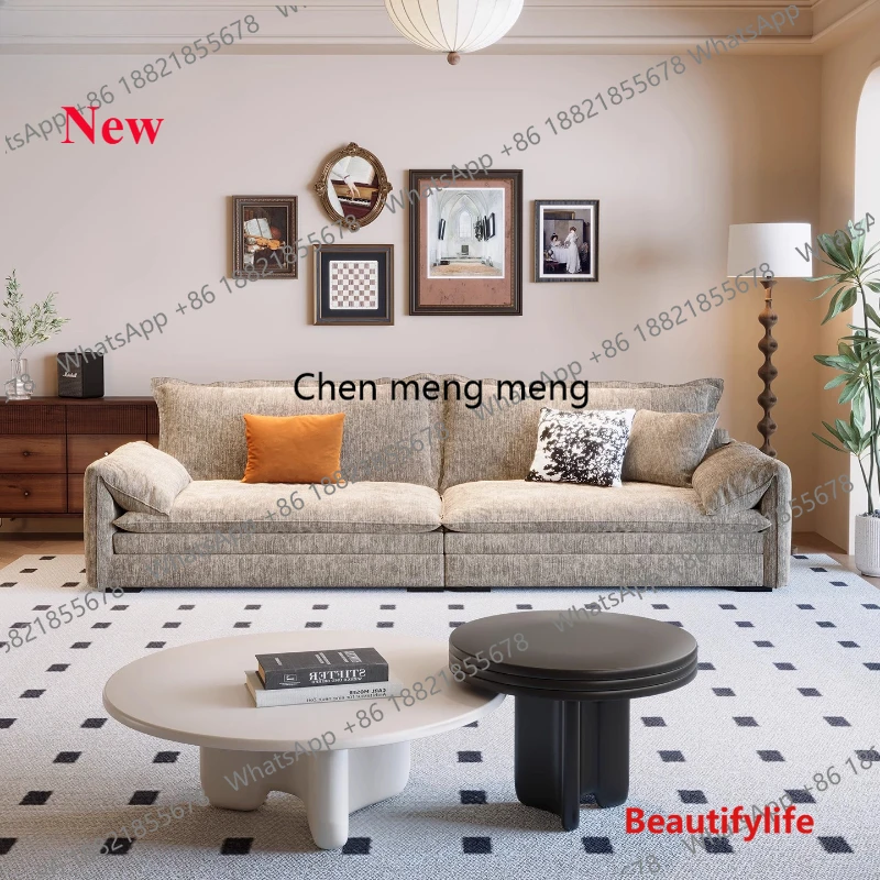 a55 Straight Row Fabric Sofa Straight Row Cat Scratch Cloth Recliner Armchair Sofa Luxury Lazy Living Room Furniture For Home