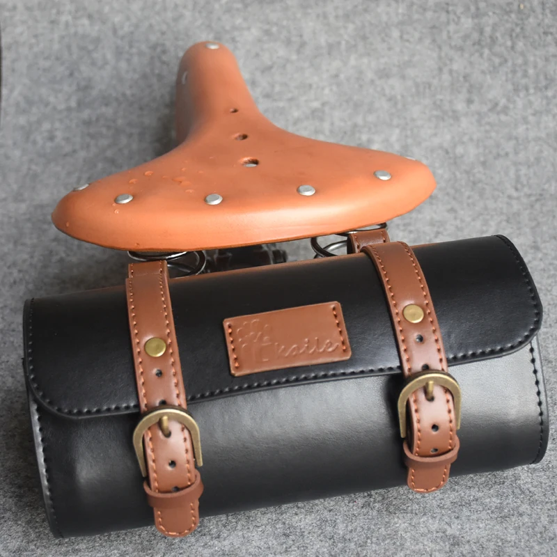 FREE-Q1102 England Bicycle Retro Tail Bags Saddle Bag Sport Leisure Retro Bike Bicycle Tail Bag