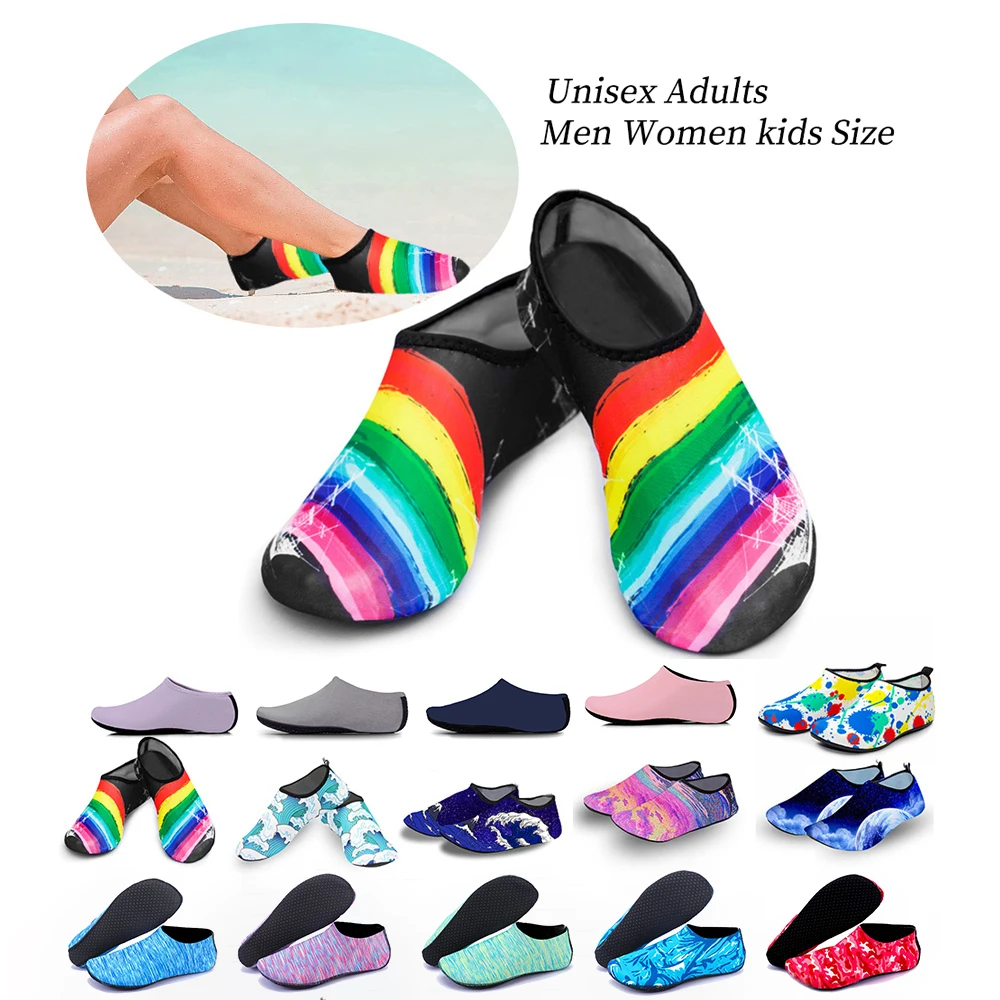 Summer Unisex Water Shoes Swimming Diving Socks Aqua Beach Sandal Flat Shoe Seaside Non-Slip Sneaker Socks Slipper for Men Women