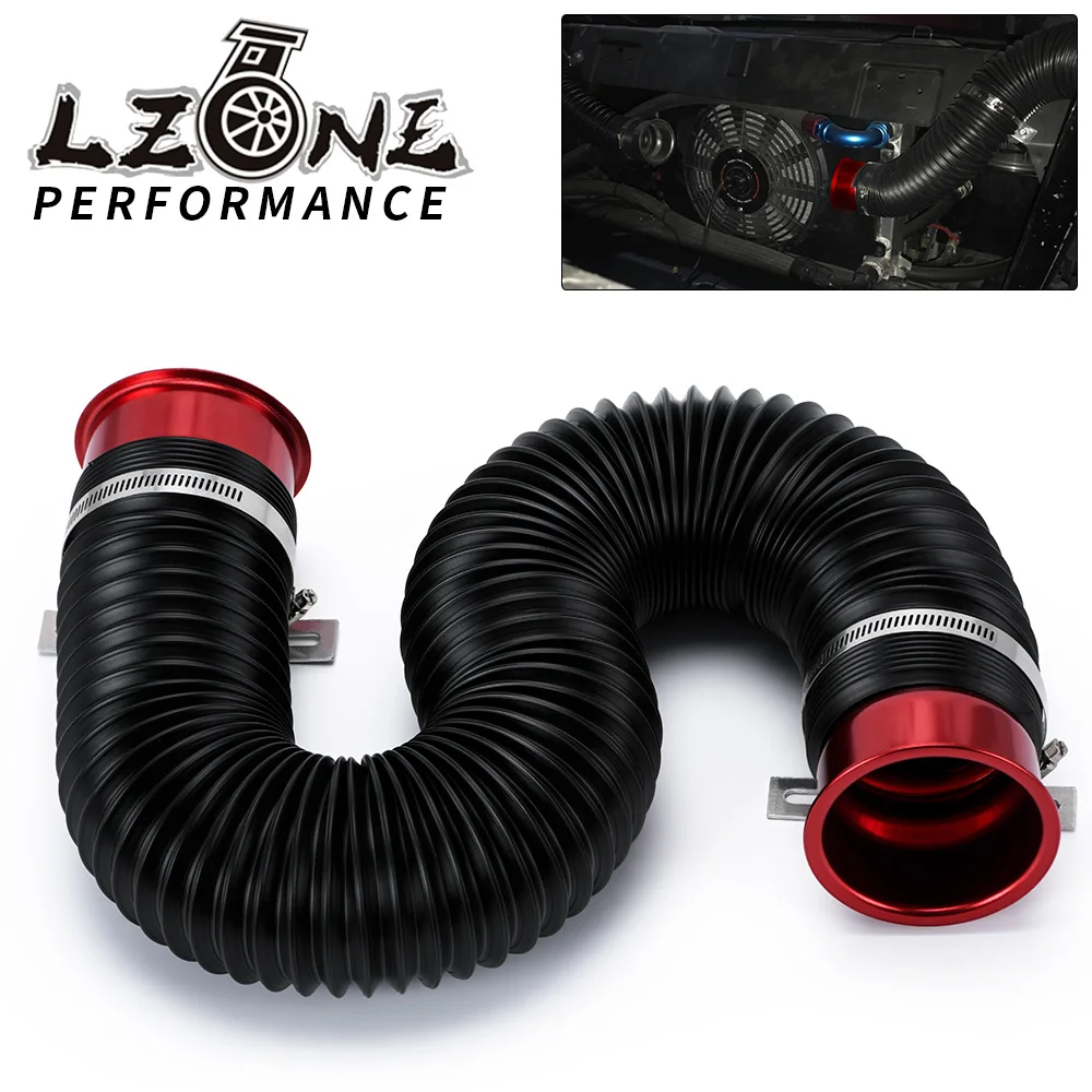 76mm / 3 inch Universal Flexible Car Engine Cold Air Intake Hose Inlet Ducting Feed Tube Pipe With Connector & Braket JR-IMK15R