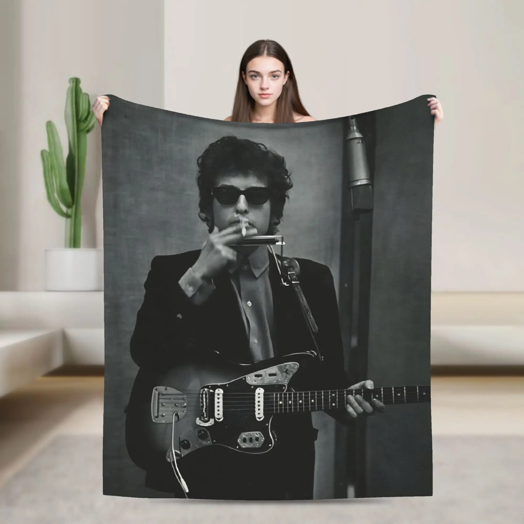 Super Soft Bob Dylan Singer Throw Blanket Premium Fleece Flannel Lightweight  Bed Blanket Super Cozy Blankets All Season Use