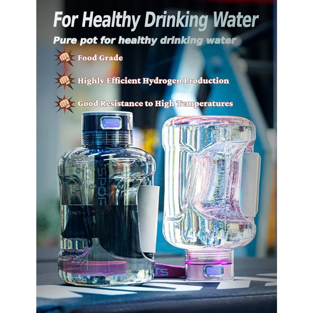 Garrafa De Água De Hidrogênio, Sports Design, Gerador De Água De Hidrogênio, PEM Waterionizer De Alta Tecnologia Para Viagens, Ginásio, Casa, 1.5l