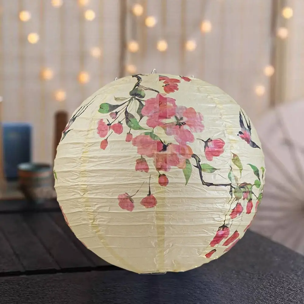 

Luminous Chinese Mid Autumn Lantern Traditional Portable Festival Antique Lantern Good Luck Hanging Round Paper Lantern