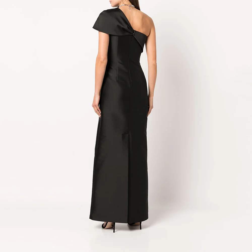 Op maat gemaakte lange avondjurken met één schouder, elegante formele gelegenheidsgalajurken, kristal 2025, enkellange galajurken