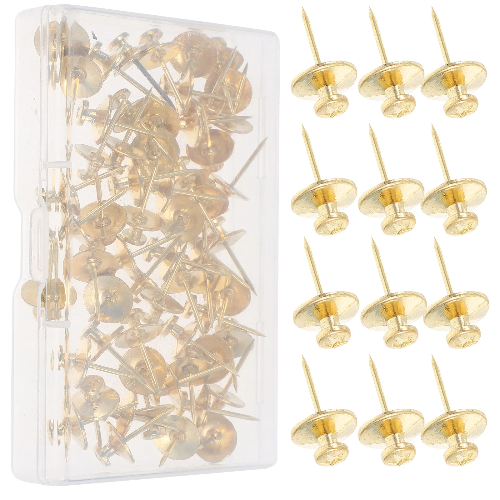 60 Pcs Thumbtack Wall Canvas Frame Hangers Aluminum Profile Bolts Map Bulletin Board Push Pins Zinc Alloy Tacks Hanging