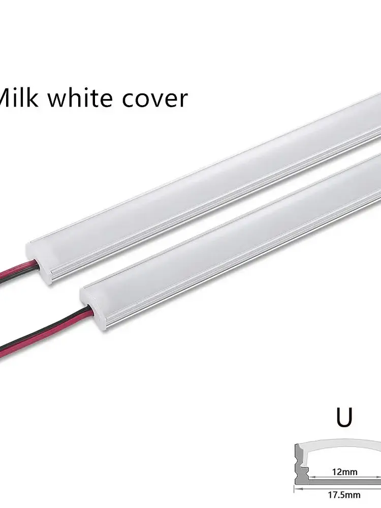Super Heldere 72 LEDs LED bar DC12V 50 cm keuken opslag plank LED profiel aluminium kanaal stijve strip voor binnenverlichting