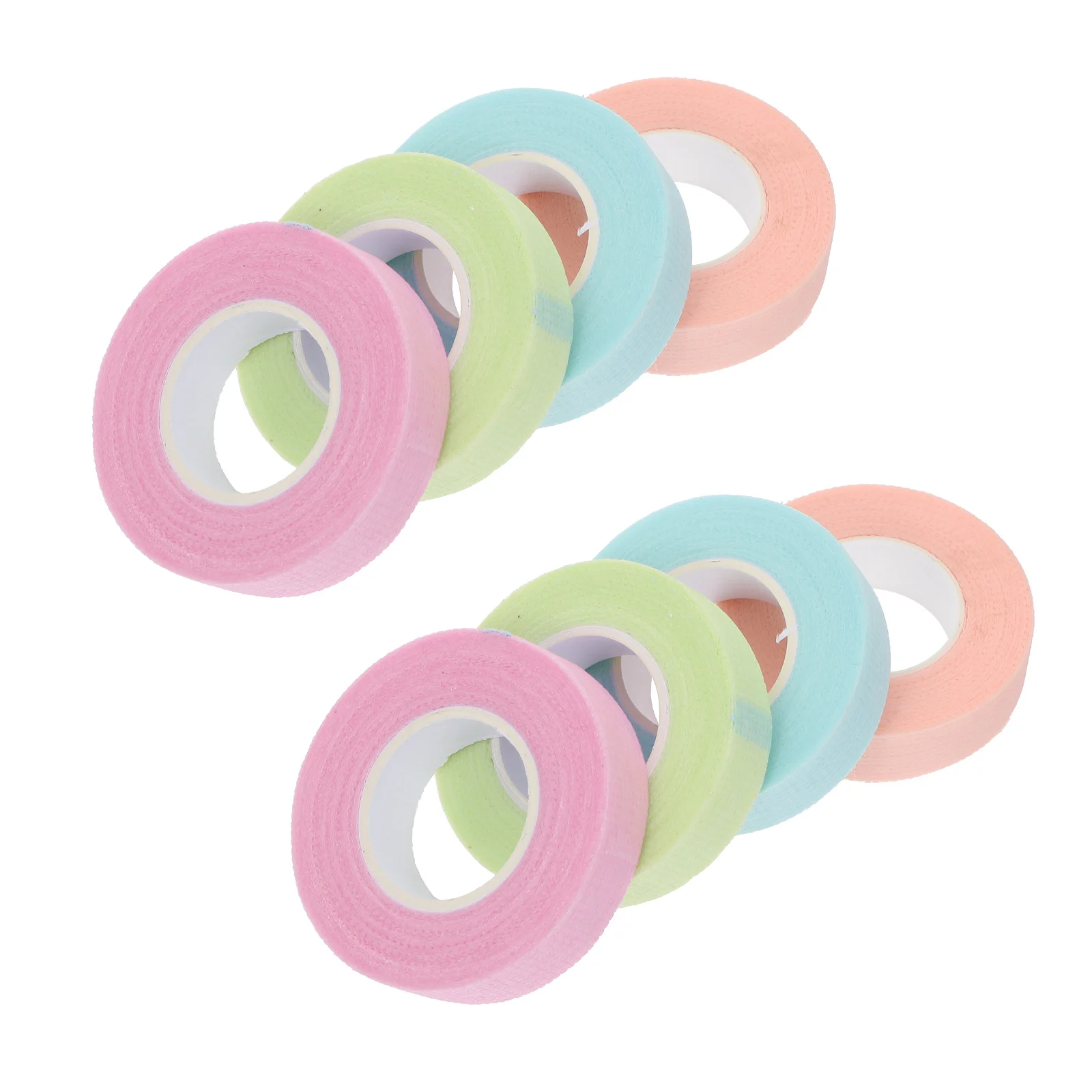 8 rollos de extensiones de pestañas desechables no tejidas, accesorios de belleza para ojos ligeros y elásticos para extensiones de pestañas de Spa y