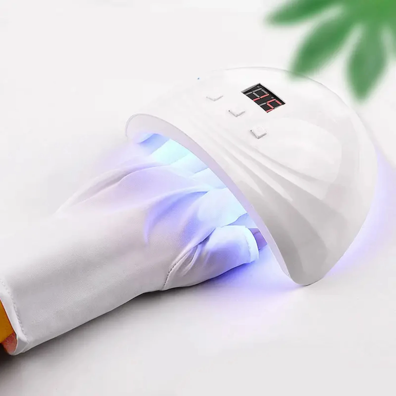 Lámpara LED UV profesional y guantes secador de uñas con gel protector antiradiación - Ideal para salón de manicura - Nail Art UV Prote