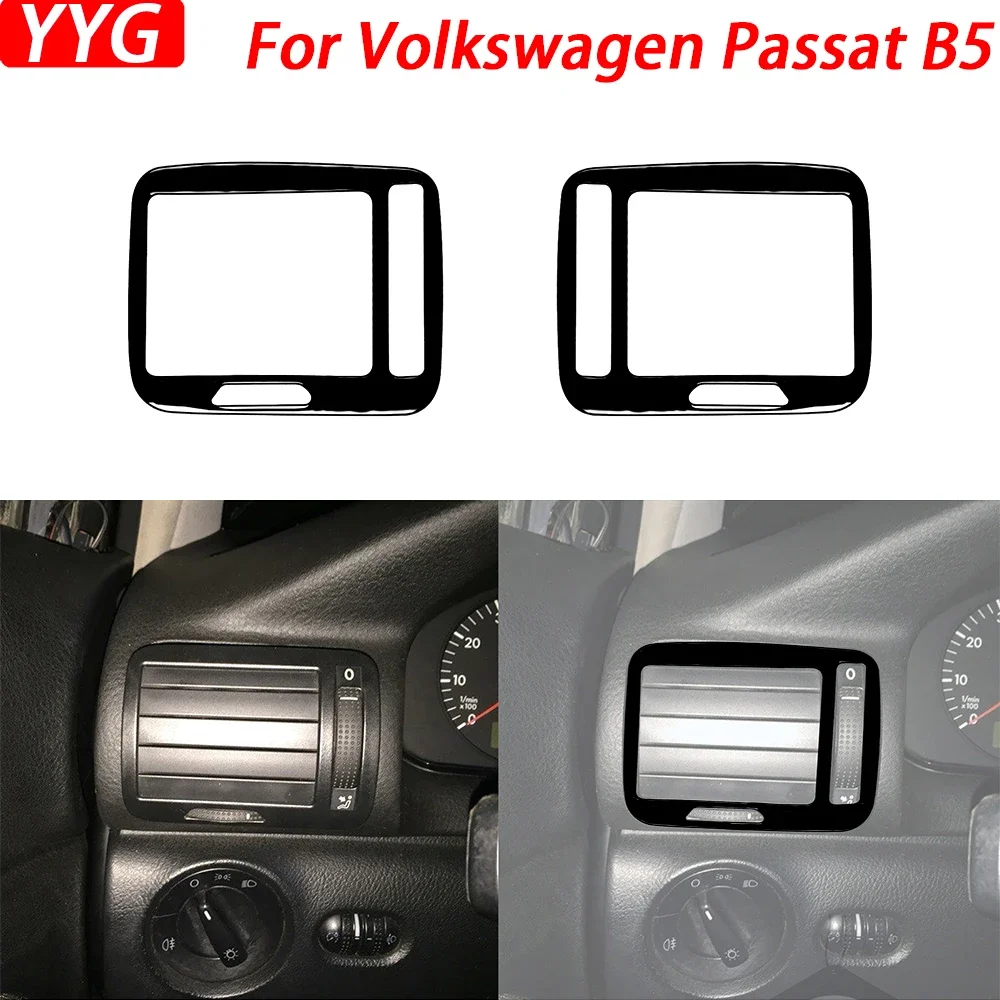 

Для Volkswagen Passat B5 2001-2005 Piano Black приборная панель обе стороны воздуховыпускного отверстия декоративная крышка аксессуары для салона автомобиля наклейка