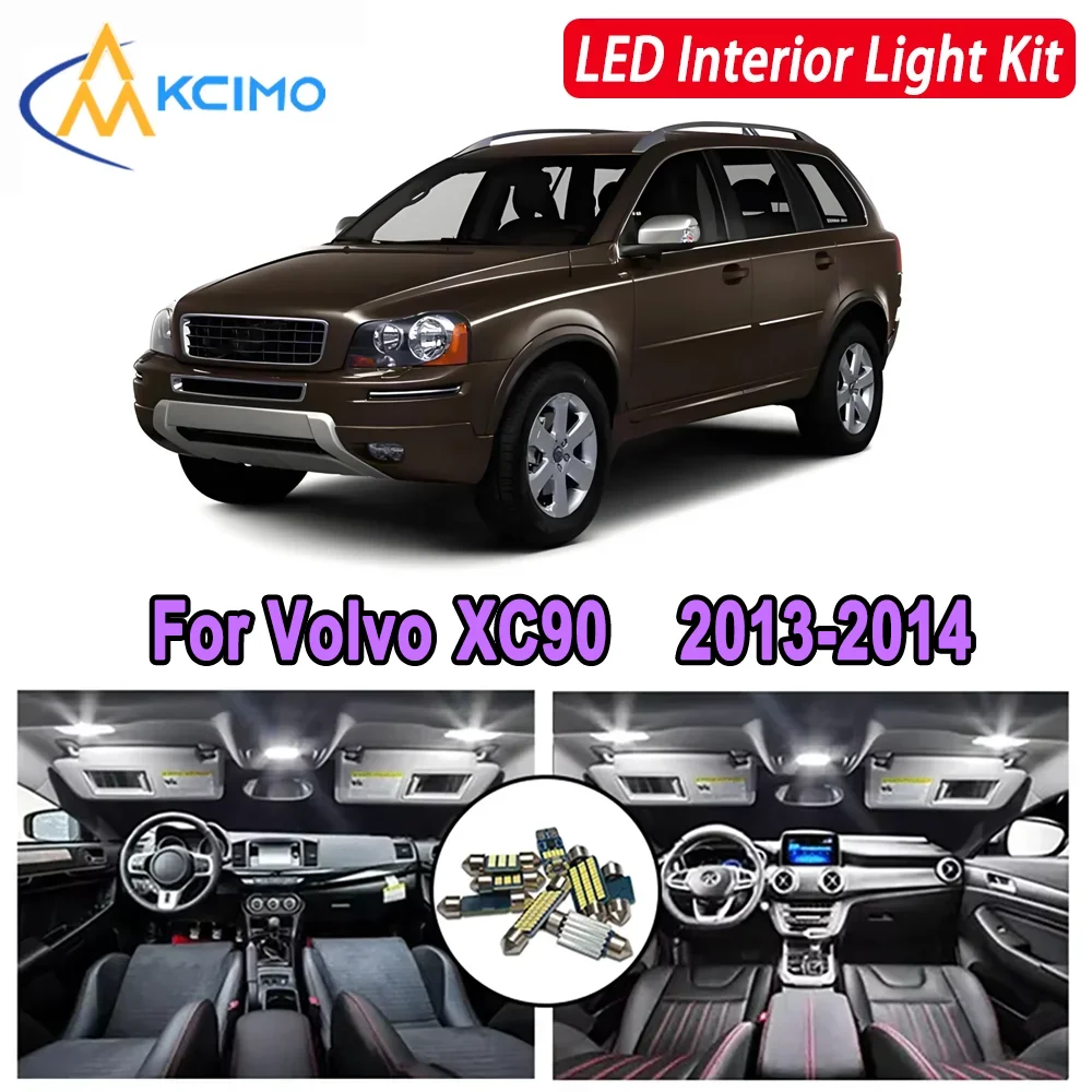 

Kcimo LED For Volvo XC90 (2013-2014) Premium Bright LED Interior Dome Map Trunk Light Kit Car Led Lamps Canbus Lamps Car LED