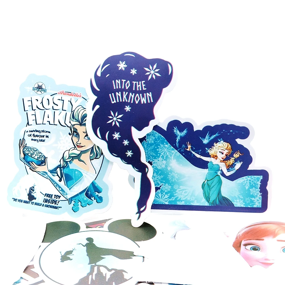 Disney Cartoon Frozen Reindeer Princess Elsa Balloon Stickers Christmas Festival New Year Kids Room Decoration 1/10/30Pcs