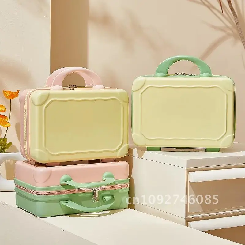 Suitcase cosmetic bag women's small box zipper suitcase