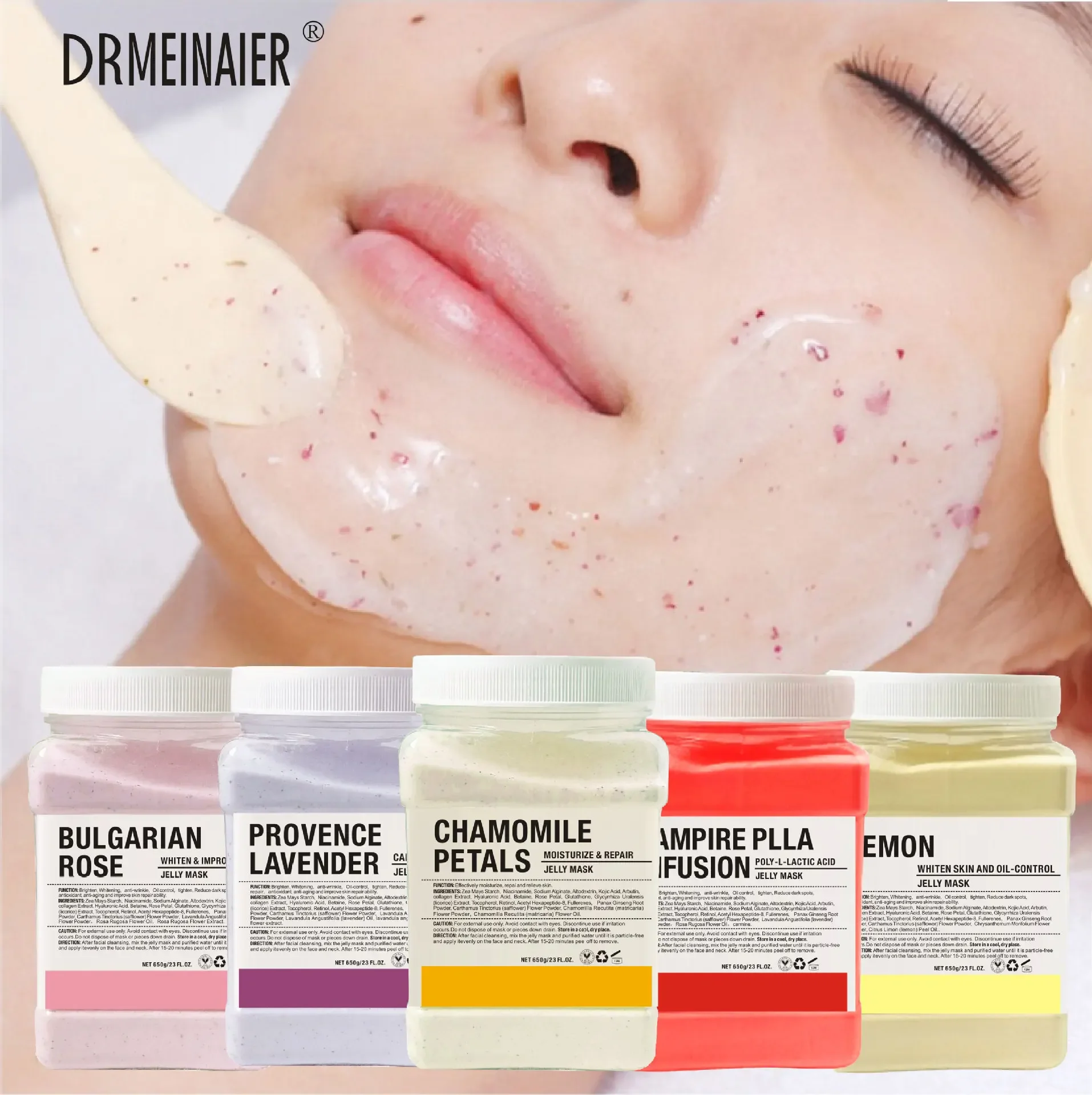 

650g Vampire Anti-age Water Brightening Mask Revitalizing Skin Penetrating Crystal Petal Mask Powder jelly mask skin care