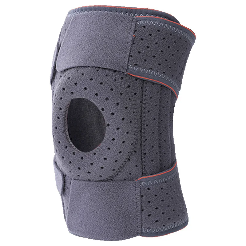 Knee Support Sleeve for Hiking with Compression Strap, Sports Knee Brace for Meniscus Protection, Breathable Running Knee Sleeve