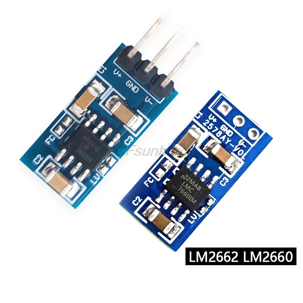 CKCS LM7660 LM2662 Positive to Negative Voltage Conversion Board 1.5-5.5V/10V Positive Voltage into Negative Voltage Converter 