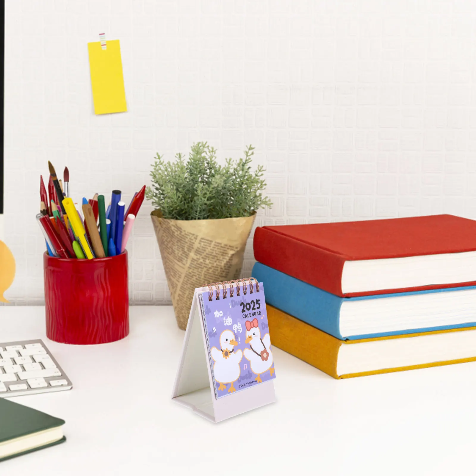 

2025 Mini Desk Flip For Office Small Desktop Calendar Cute Planner Teachers Professionals Portable Paper Tabletop Calendar