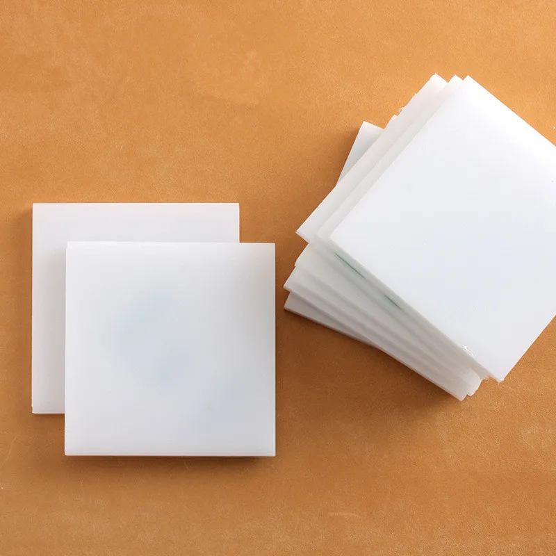 10cm*10cm PP White Cutting Board Rubber Mallet Mat Leather Craft Tools For Cutting Punching Stamp