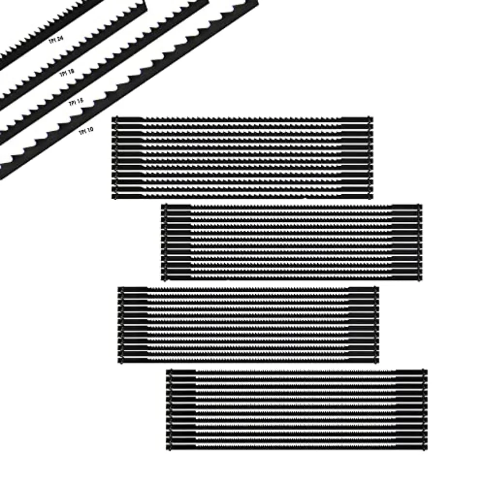 

Precision Blades Jigsaw Blade Set Workshop Use 10 15 18 20 24T Plastic Cutting Clean Smooth Cuts For Scroll Saws