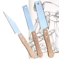 12 Inch Small Hand Saw, Flush Cut Saw Woodworking Hand Saw Wooden Straight Handle Single Edge Pull Saw Trim Tool for Household