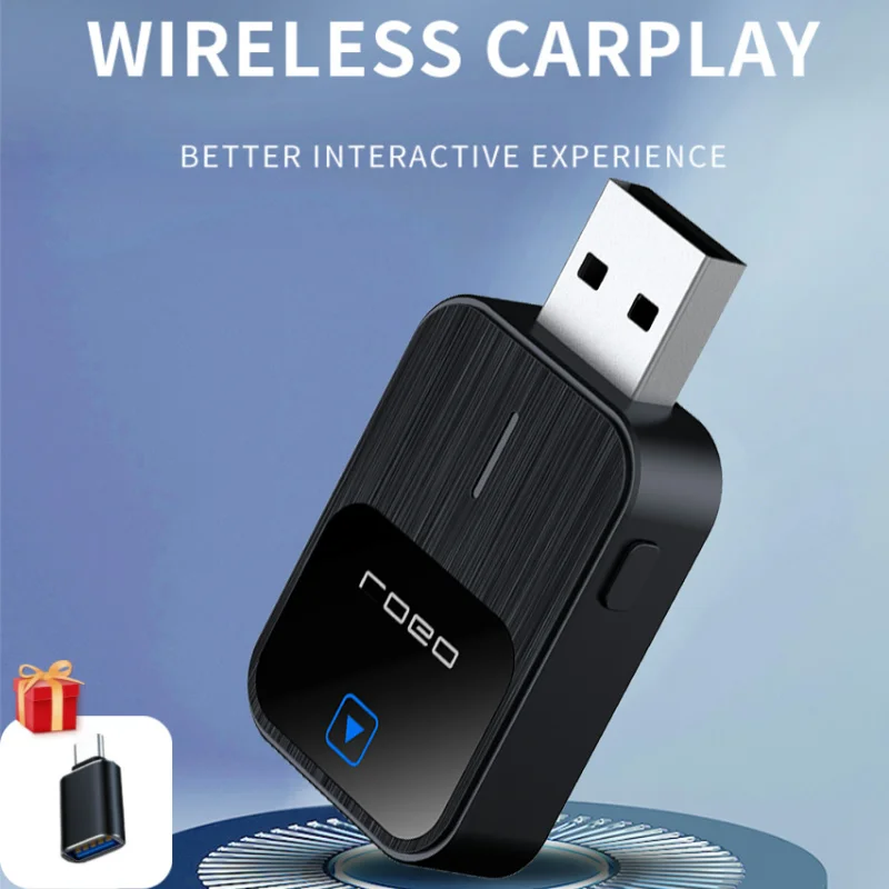 

2in1 Wired to Wireless CarPlay Android Auto Adapt For Wired CarPlay Display To Wireless Smart Box Linux System OEM Upgrade