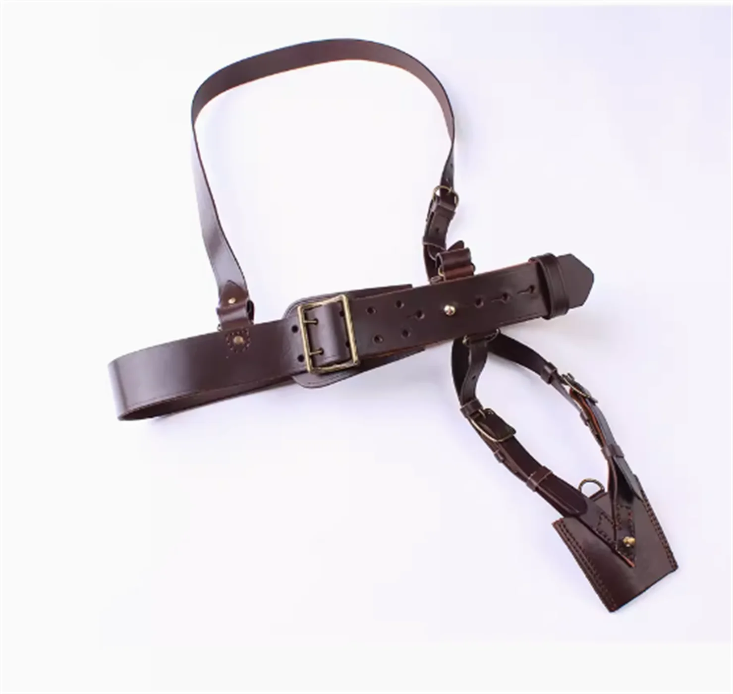 

During World War II, the US military wore leather waistbands and shoulder straps