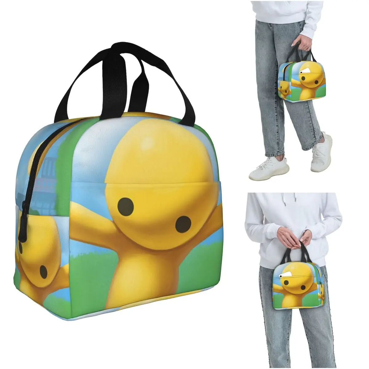 Wobbly Life Gaming Funny Games Insulated Lunch Bag for Women Children Portable Food Boxes Thermal Lunch Box Tote