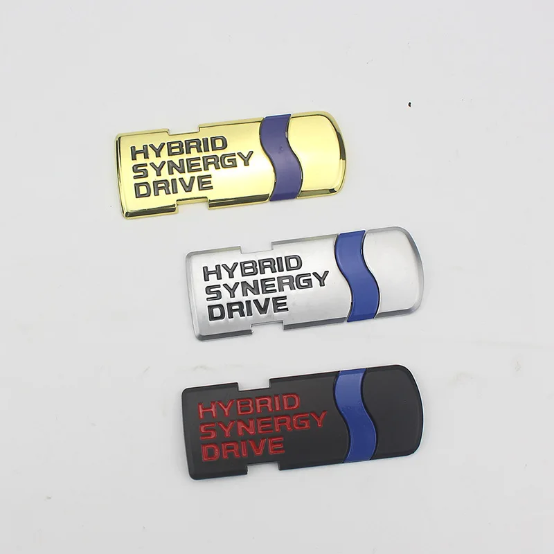 

1 Pcs 3D Metal HYBRID SYNERGY DRIVE Car Stickers Emblem Auto Badge Decal For Toyota Camry Rav4 Crown Auris Car Accessories