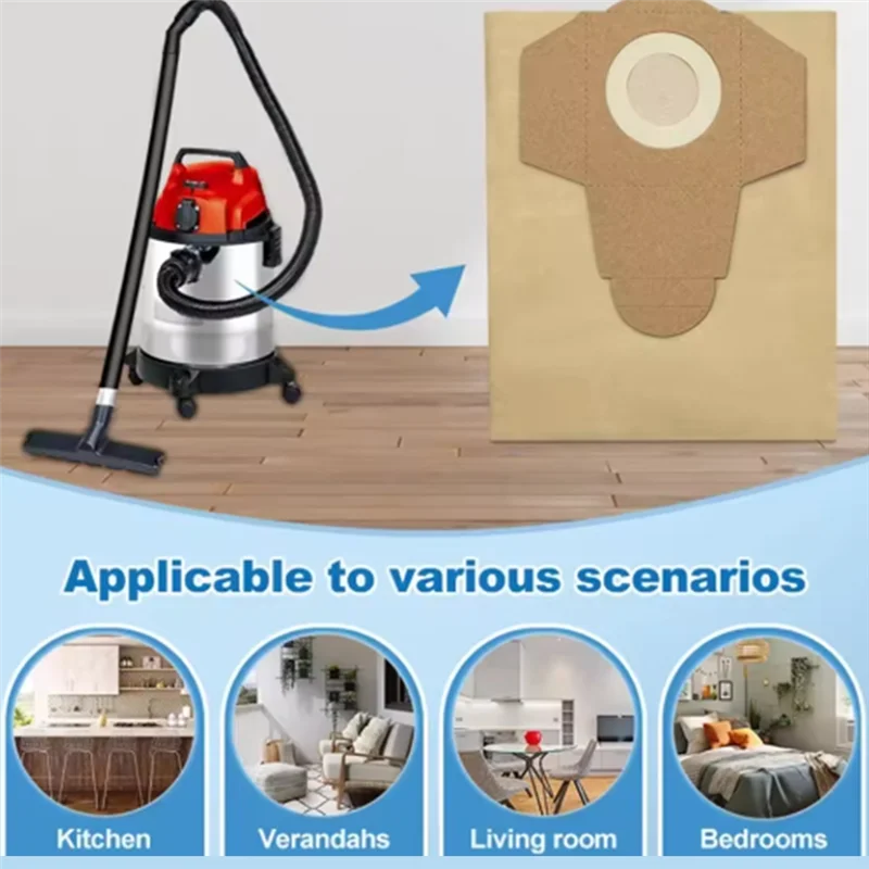 A24p 6 pçs 20l saco de papel poeira para BT-VC 1250s/INOX 1250s/tvc18/20 aspirador de pó molhado e seco saco filtro accesso