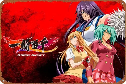 Ikki Tousen Metall-Blechlogo, Vintage-Poster für Heimdekoration, Bar, Büro, Küche