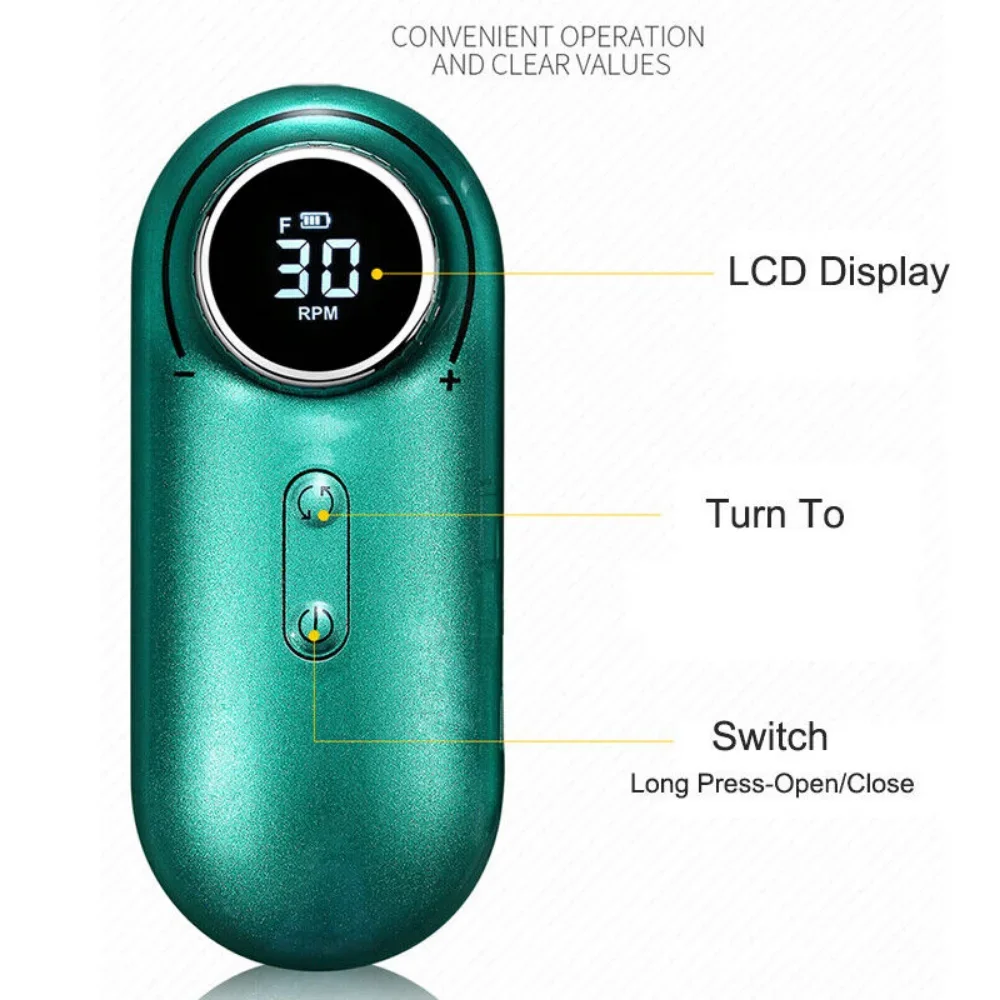 อุปกรณ์ขัดเล็บไฟฟ้าแบบพกพาชาร์จที่กรอเล็บได้30000รอบต่อนาทีอุปกรณ์ขัดเล็บแบบ mesin kutek พกพาหน้าจอ HD