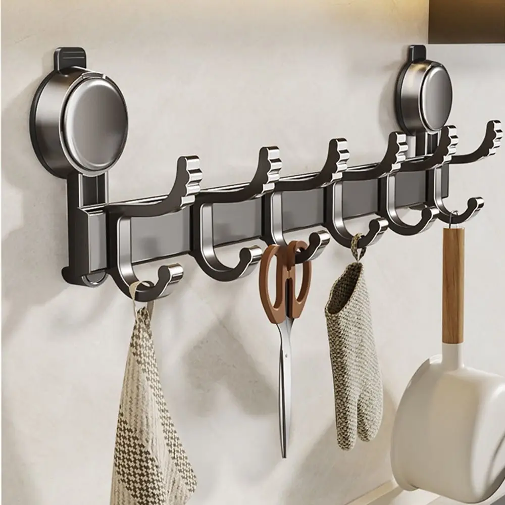 

Suction Cup Door Rear Clothes Hook Rust-proof Strong Load Bearing Wall Mount Coat Rack Removable Easy Installation