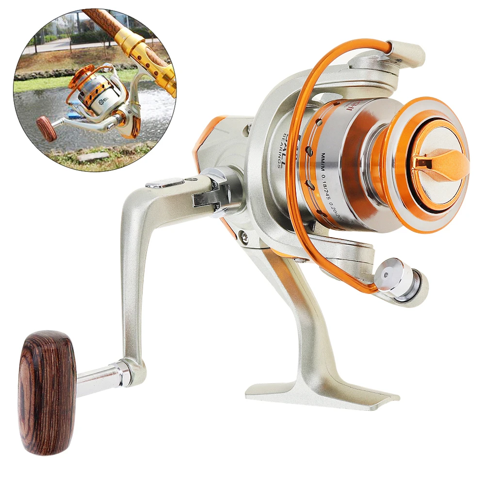 

5000 Series 12 Ball Bearing Fishing Reel Saltwater Freshwater Spinning Wheel with Metal Line Cup & Handle