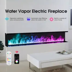 Chimenea de Vapor de agua de llama de simulación colorida, Vapor inteligente, LED, soporte de TV, chimenea eléctrica decorativa, 5 años de garantía