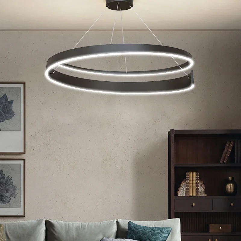 スパイラル円形ペンダントライト,モダンでミニマリストなデザイン,クリエイティブなデザイン,リビングルーム,ベッドルーム,ダイニングルームに最適です。