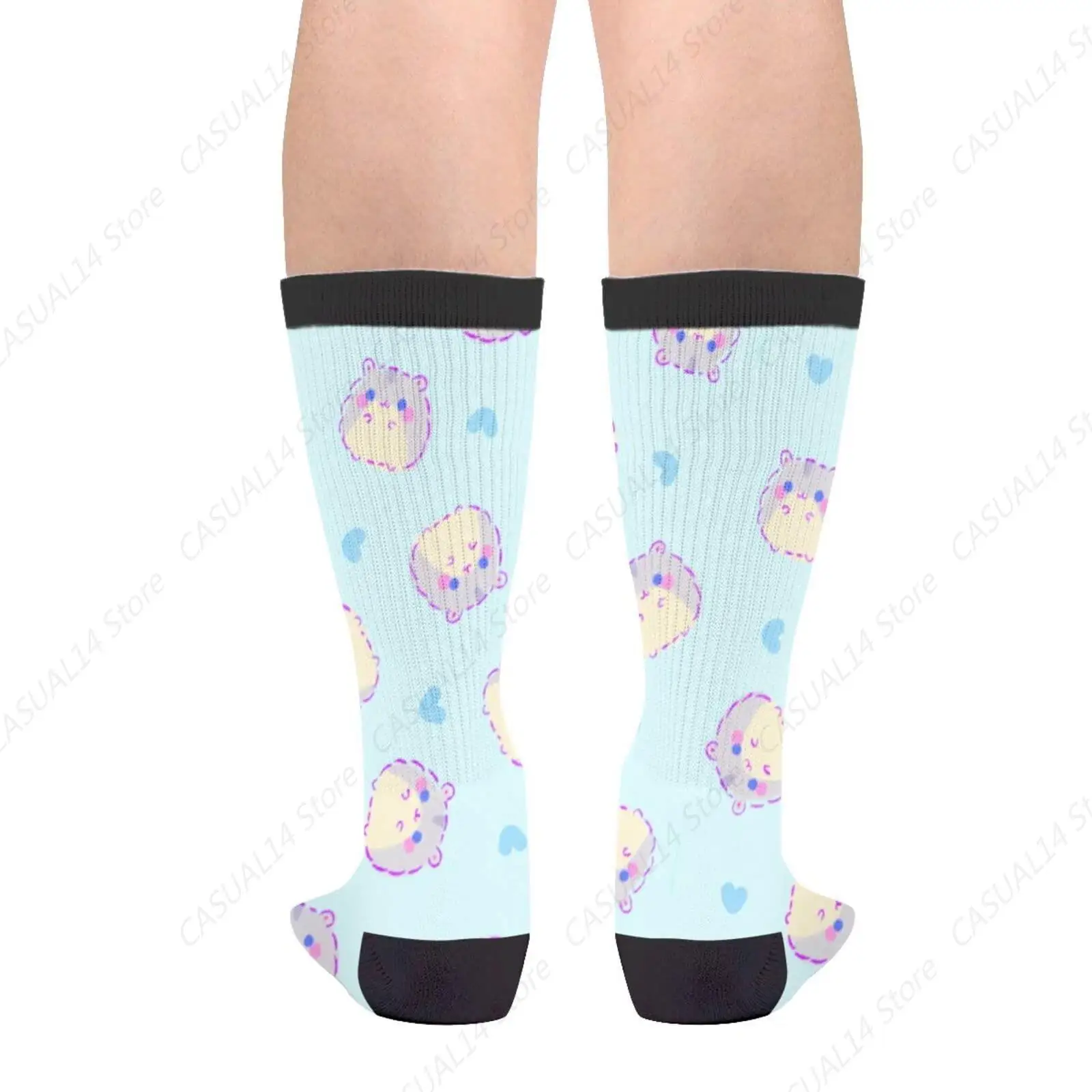 Hamster Novelty Crew Socks Dress Socks Casual Mid Calf Socks Funny Cute Socks For Women Men