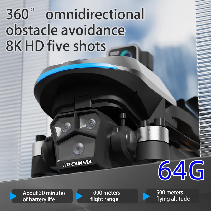 

AE8 EVO Aerial 8K HD Drone GPS Automatic Return Brushless Four Axis Aircraft Long Endurance Obstacle Avoidance Rc Aircraft