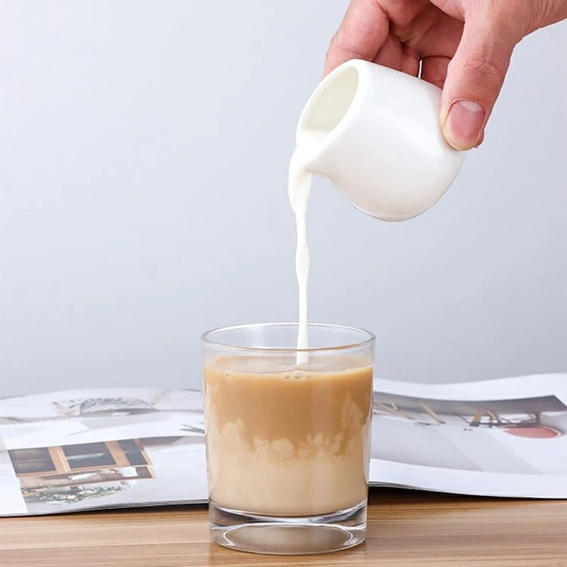 50/100/160/220 ml Keramik Gewürzglas Milchkännchen Behälter Tasse Geschirr Weiß Küchenutensilien Zucker & Milchkännchen & Milchtöpfe Krug