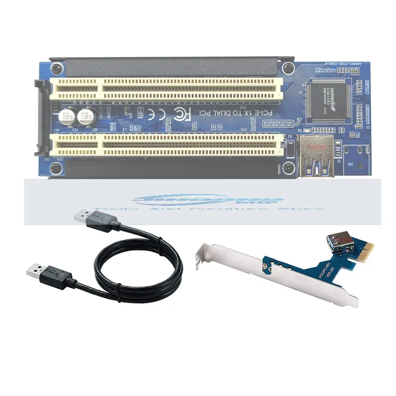 

PCI-e TO PCI adapter PCIe to dual PCI slots Support capture Gold tax card Sound Parallel port