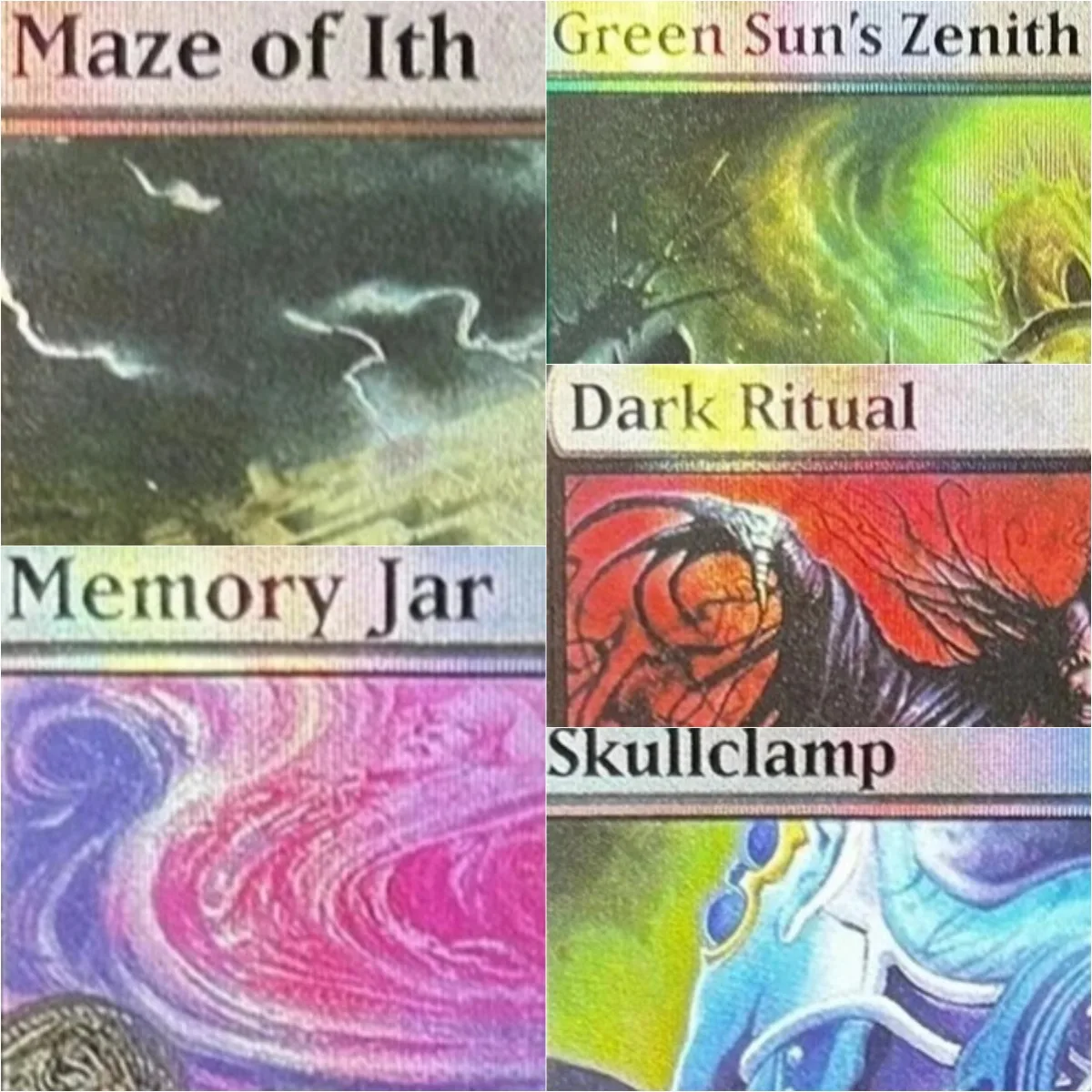Фольгированные прокси-карты TCG 'Tinker/Memory Jar/Skullclamp/Maze of Ith' высшего качества для настольных игр и коллекционирования.
