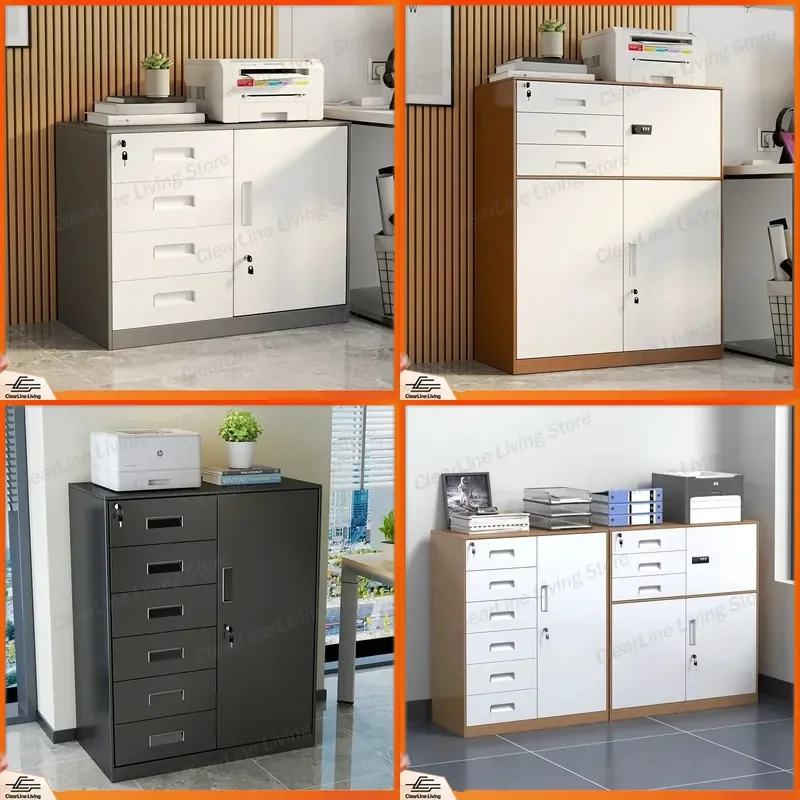 Iron Low Cabinet for Meeting Room Partition Locker Office Printer Workbench File Storage