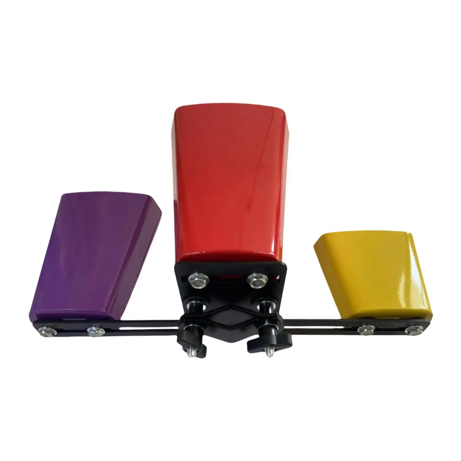 

High and Low Tones 3 Colors Cowbell Percussion Instrument with Adjustable Mount
