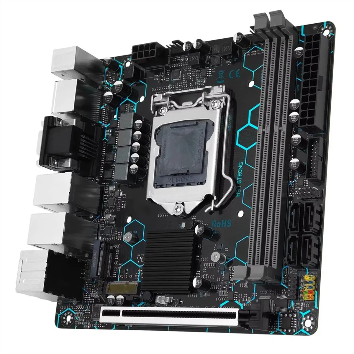 ~【A74Z】New H97 STRONG LGA 1150 Motherboard for Core I7/I5/I3/E3 DDR3 Mini-ITX VGA//DP/COM Dual LAN WIFI M.2