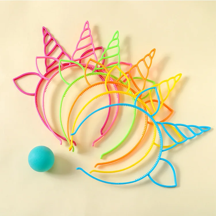 10pcs Best selling cat ears headband bezel girl hair accessories hairbands plastic party props headwear children's jewelry