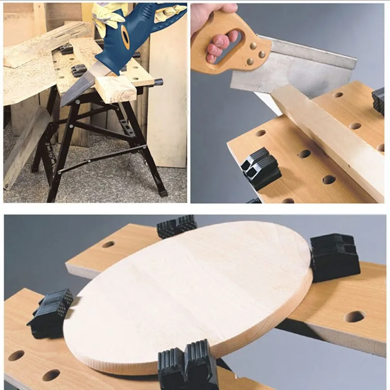 Woodworking workbench Multifunctional folding tools Push table Saw table Decoration tools Mobile tool table