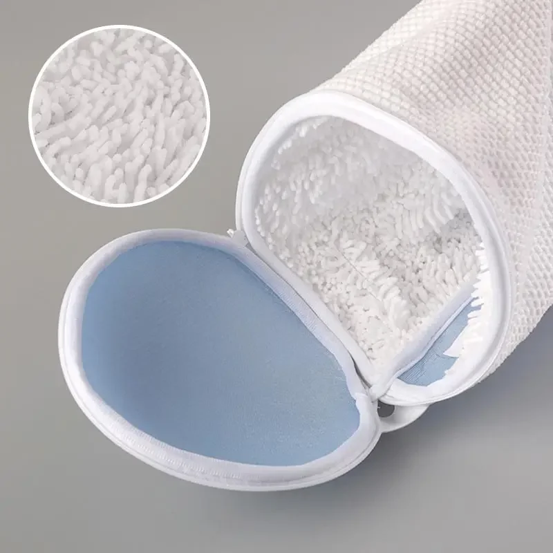 Shoes Washing Bags Durable Sneaker Mesh Washing Bag Shoe Cleaning Laundry Bag Gray with Strong Zipper Laundry Shoe Washing Bag 5