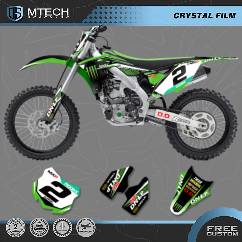 

DSMTECH Custom Team Motorcycle Graphics Background Decals Stickers kits For KAWASAKI KXF250 KX250F 2013 2014 2015 2016 001