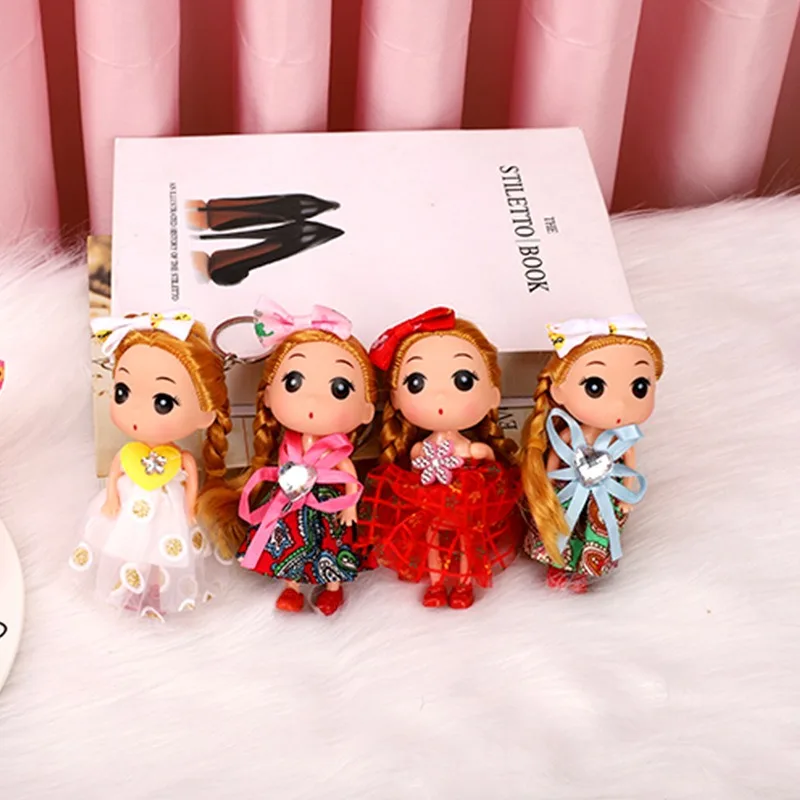 3/6PCS boxed mini doll Comes with beautiful gift box， Birthday Gift Present Kids Toys key chain pendant