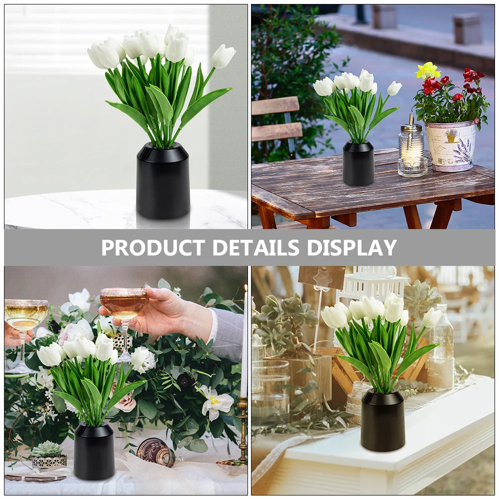 

12Pcs Artificial Tulips Bouquet Faux Flowers for Wedding Home Decor Table Centerpieces Craft Floral Arrangement