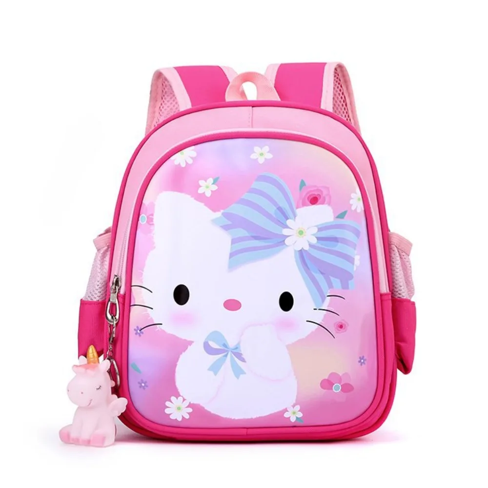 Mochila dos desenhos animados fofa para meninos e meninas do jardim de infância, proteção contra a espinha, super leve, 2-6 anos, princesa escola